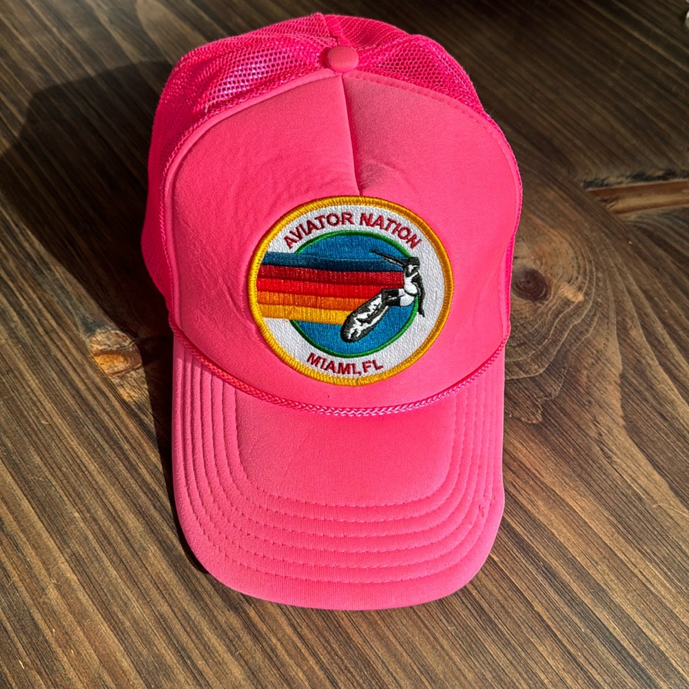 Aviator Nation Hat - Bright Pink